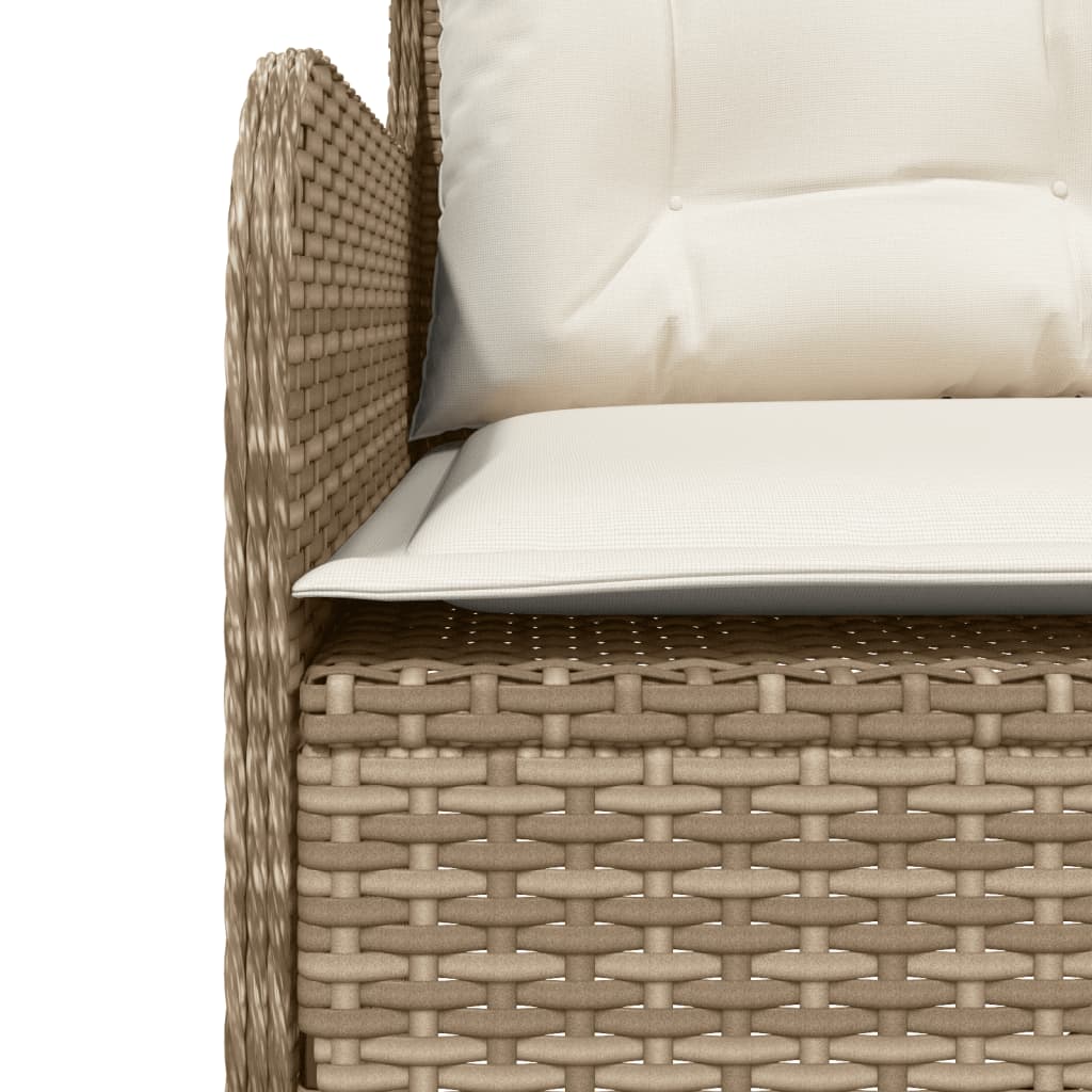 vidaXL 2-delige Loungeset met kussens poly rattan zwart