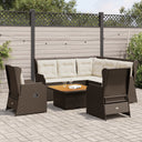 vidaXL 6-delige Loungeset met kussens poly rattan grijs