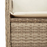 vidaXL 6-delige Loungeset met kussens poly rattan grijs