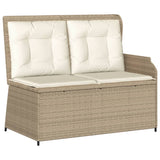 vidaXL 6-delige Loungeset met kussens poly rattan grijs