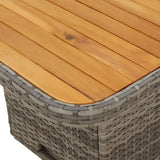 vidaXL 5-delige Loungeset met kussens poly rattan zwart