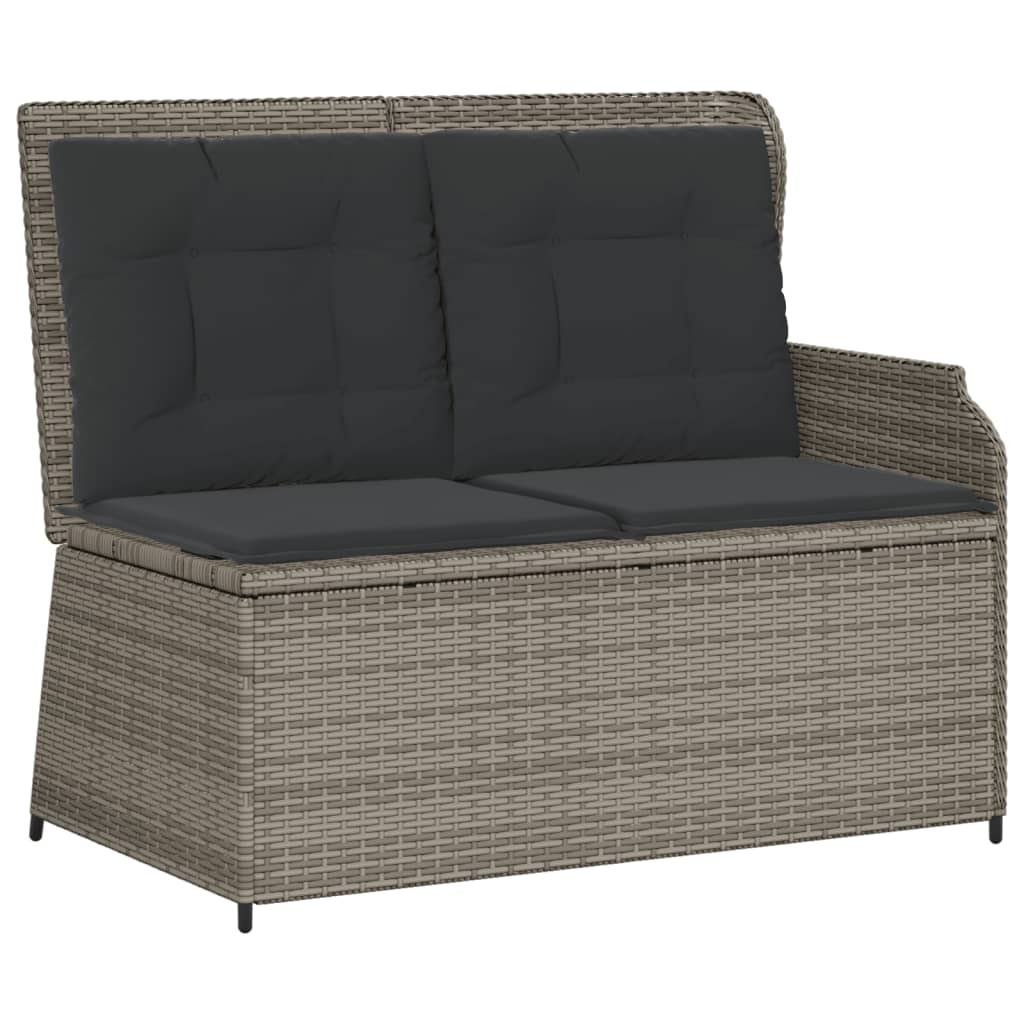 vidaXL 5-delige Loungeset met kussens poly rattan zwart