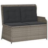 vidaXL 5-delige Loungeset met kussens poly rattan zwart
