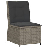 vidaXL 5-delige Loungeset met kussens poly rattan zwart