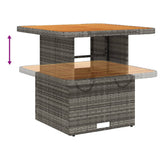 vidaXL 5-delige Loungeset met kussens poly rattan zwart