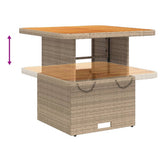vidaXL 5-delige Loungeset met kussens poly rattan beige