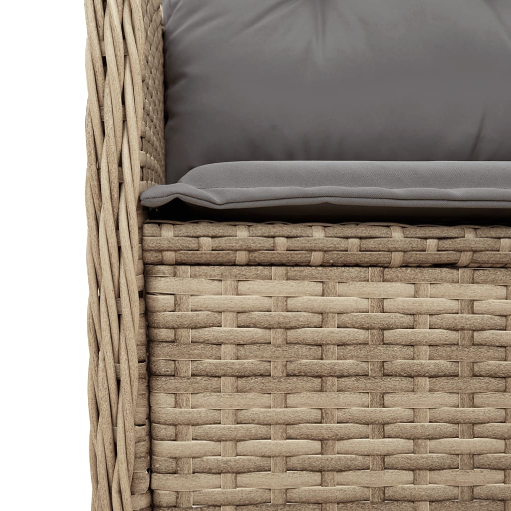vidaXL 7-delige Loungeset met kussens poly rattan zwart