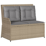 vidaXL 7-delige Loungeset met kussens poly rattan zwart