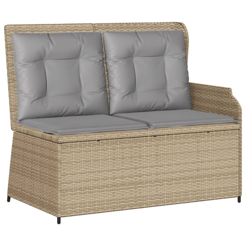 vidaXL 7-delige Loungeset met kussens poly rattan zwart
