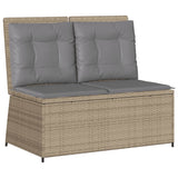 vidaXL 7-delige Loungeset met kussens poly rattan zwart