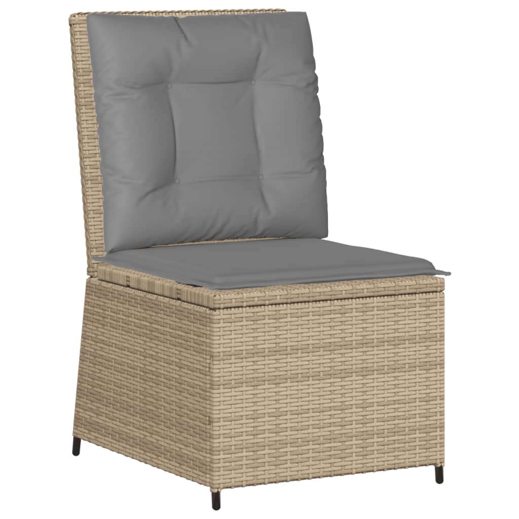 vidaXL 7-delige Loungeset met kussens poly rattan zwart