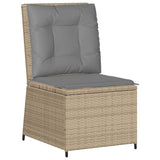 vidaXL 7-delige Loungeset met kussens poly rattan zwart