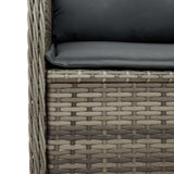 vidaXL 7-delige Loungeset met kussens poly rattan zwart