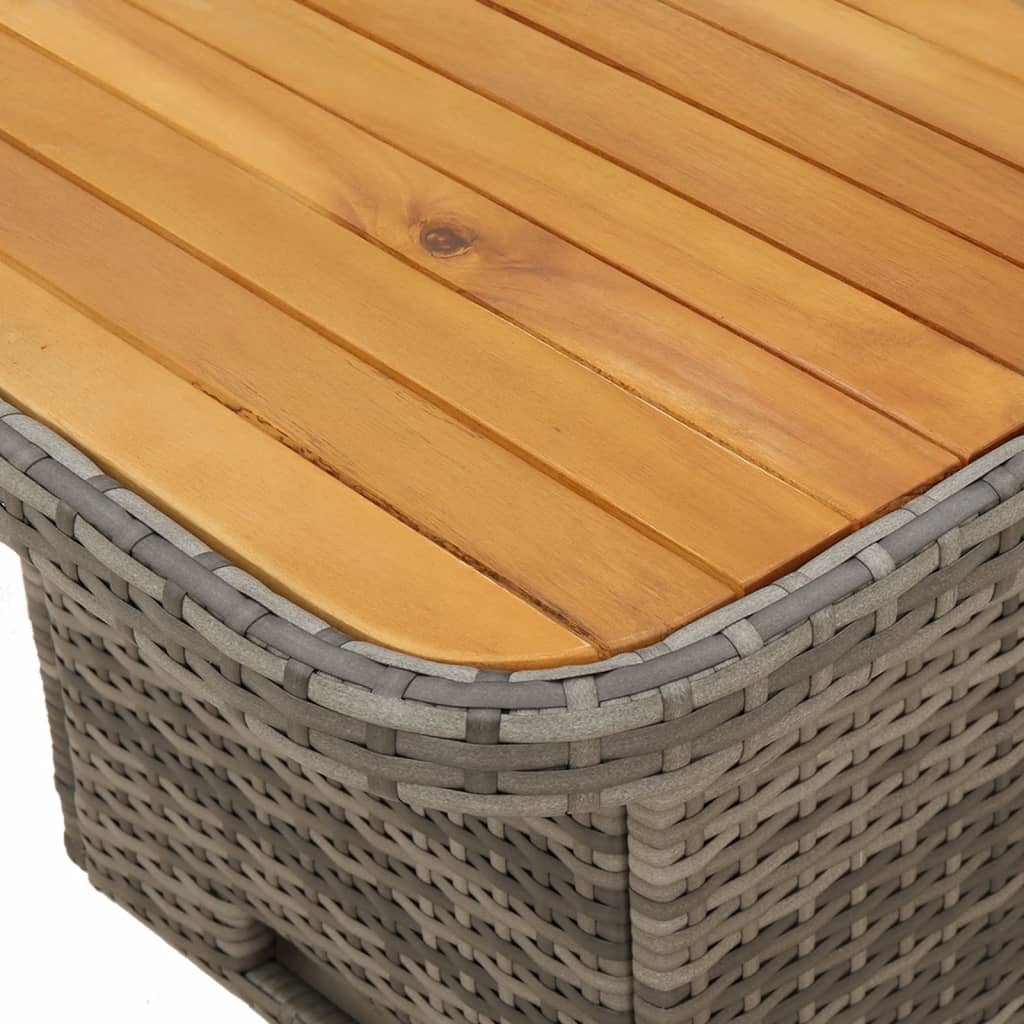 vidaXL 7-delige Loungeset met kussens poly rattan zwart