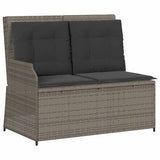 vidaXL 7-delige Loungeset met kussens poly rattan zwart