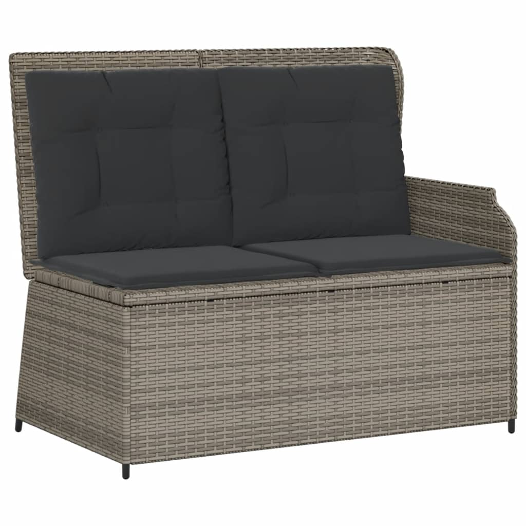 vidaXL 7-delige Loungeset met kussens poly rattan zwart