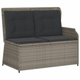 vidaXL 7-delige Loungeset met kussens poly rattan zwart
