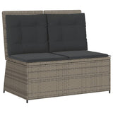 vidaXL 7-delige Loungeset met kussens poly rattan zwart