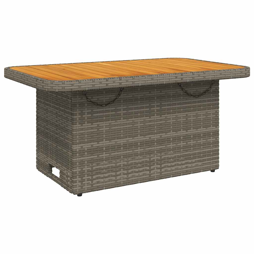 vidaXL 3-delige Loungeset met kussens poly rattan zwart