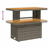 vidaXL 3-delige Loungeset met kussens poly rattan zwart