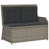 vidaXL 6-delige Loungeset met kussens poly rattan beige