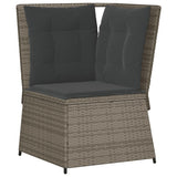 vidaXL 6-delige Loungeset met kussens poly rattan beige
