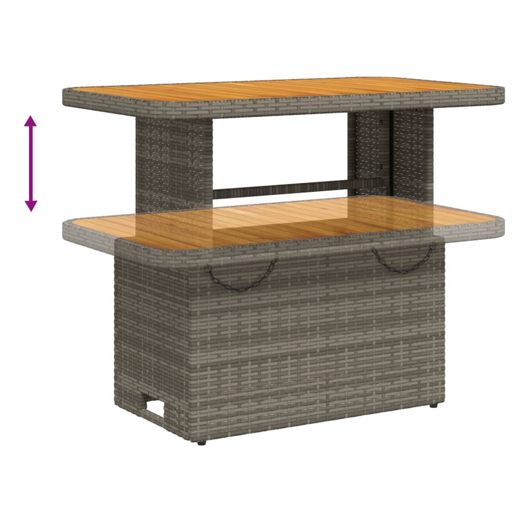 vidaXL 6-delige Loungeset met kussens poly rattan beige
