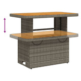 vidaXL 6-delige Loungeset met kussens poly rattan beige