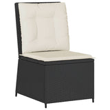 vidaXL 5-Piece Lounge Set with Cushions Poly Rattan Black