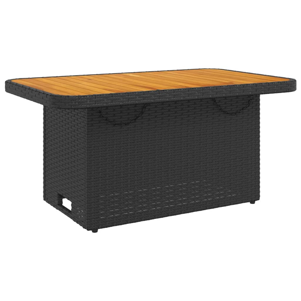 vidaXL 5-Piece Lounge Set with Cushions Poly Rattan Black