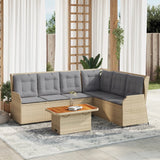 vidaXL 5-Piece Lounge Set with Cushions Poly Rattan Black