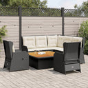 vidaXL 6-Piece Lounge Set with Cushions Poly Rattan Grey