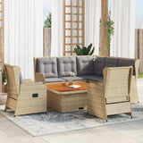 vidaXL 6-Piece Lounge Set with Cushions Poly Rattan Grey