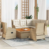 vidaXL 6-Piece Lounge Set with Cushions Poly Rattan Grey