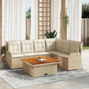 vidaXL 5-Piece Lounge Set with Cushions Poly Rattan Black