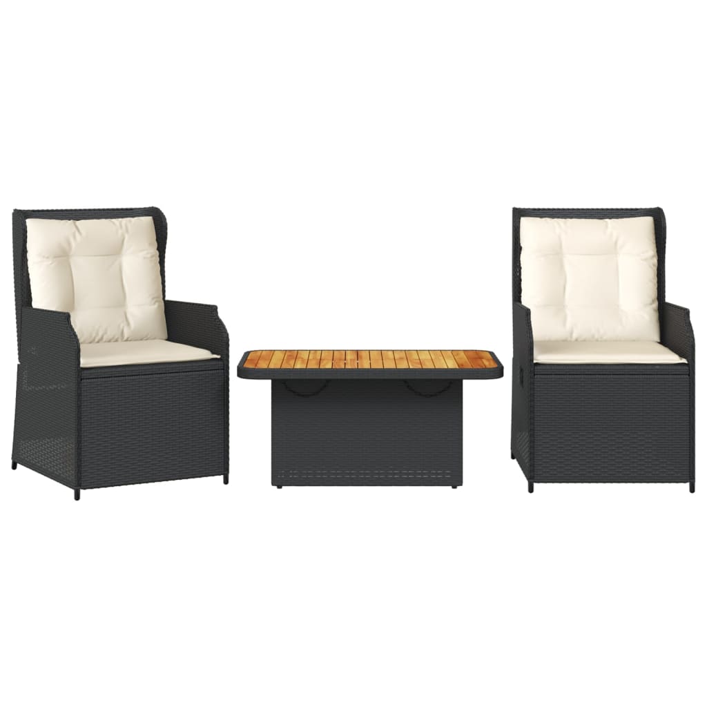 vidaXL 5-Piece Lounge Set with Cushions Poly Rattan Beige