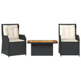 vidaXL 5-Piece Lounge Set with Cushions Poly Rattan Beige