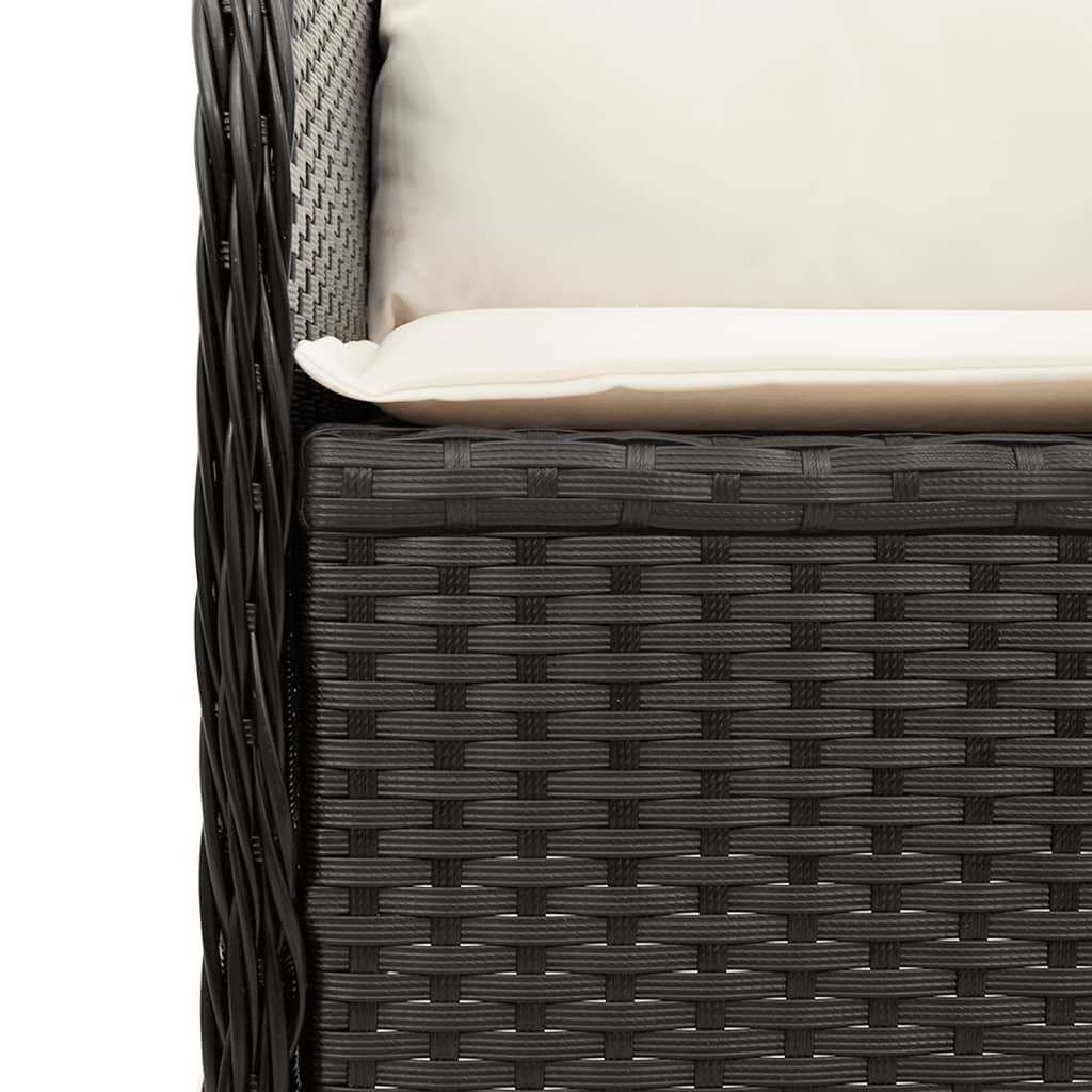 vidaXL 5-Piece Lounge Set with Cushions Poly Rattan Beige