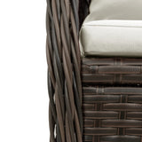 vidaXL 7-delige Tuinset met kussens poly rattan zwart