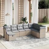 vidaXL 8-delige Loungeset met kussens poly rattan zwart