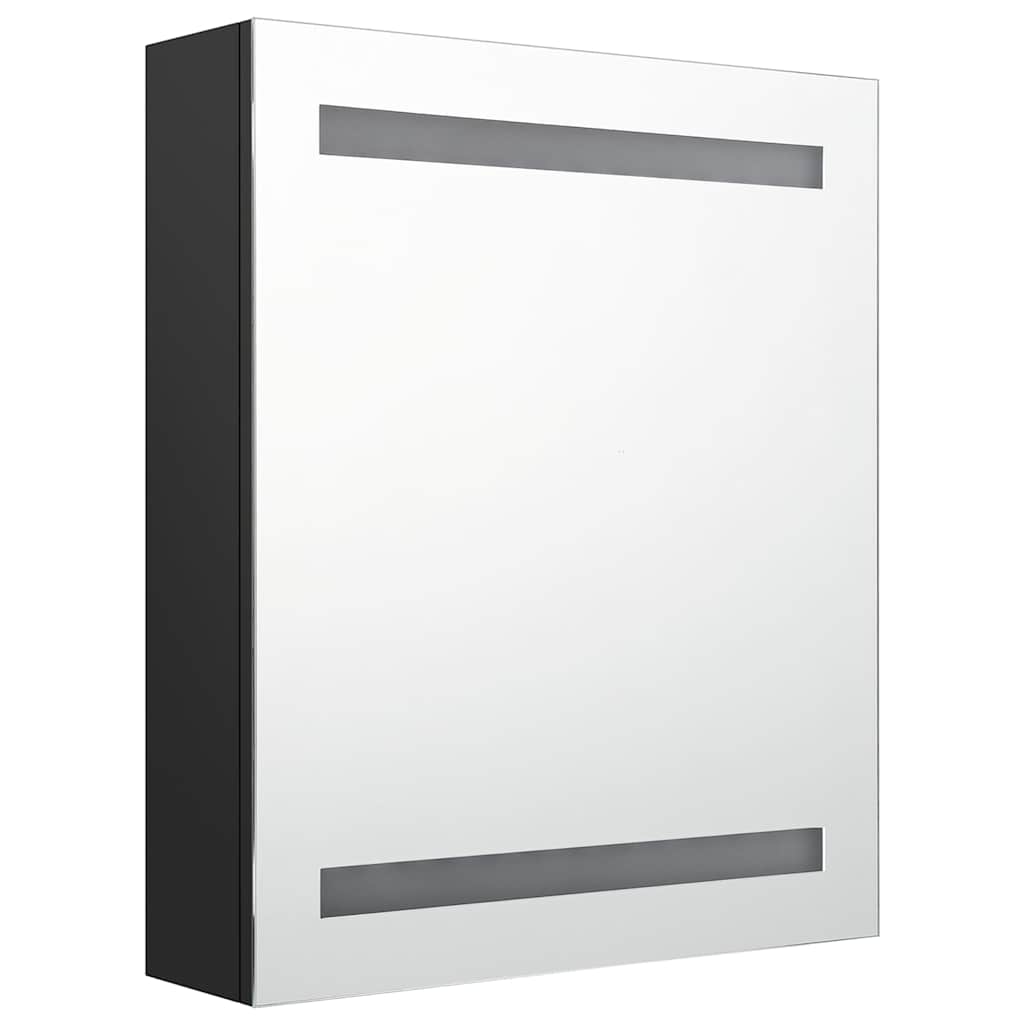 vidaXL Badkamerkast met spiegel en LED 50x14x60 cm betongrijs
