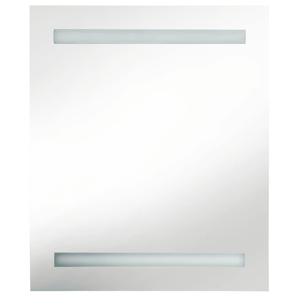 vidaXL Badkamerkast met spiegel en LED 50x14x60 cm betongrijs