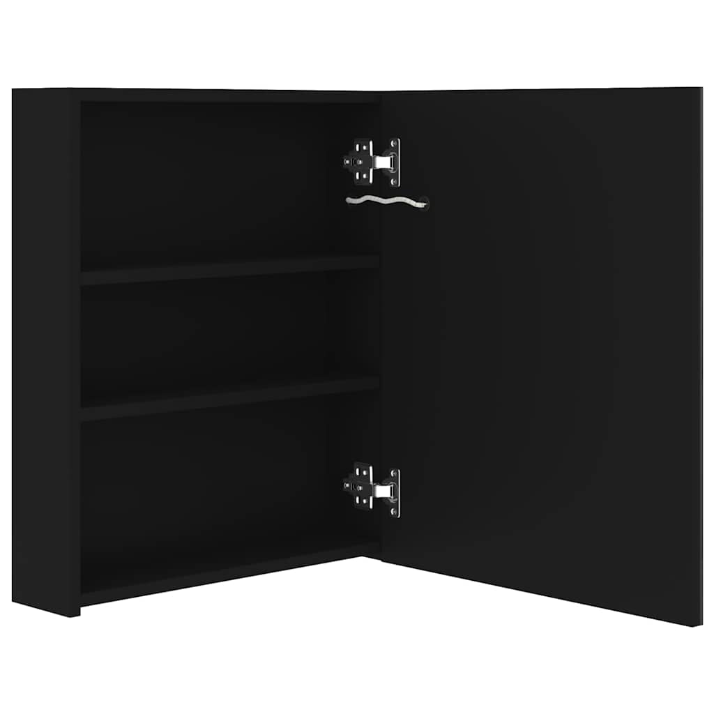 vidaXL Badkamerkast met spiegel en LED 50x14x60 cm betongrijs
