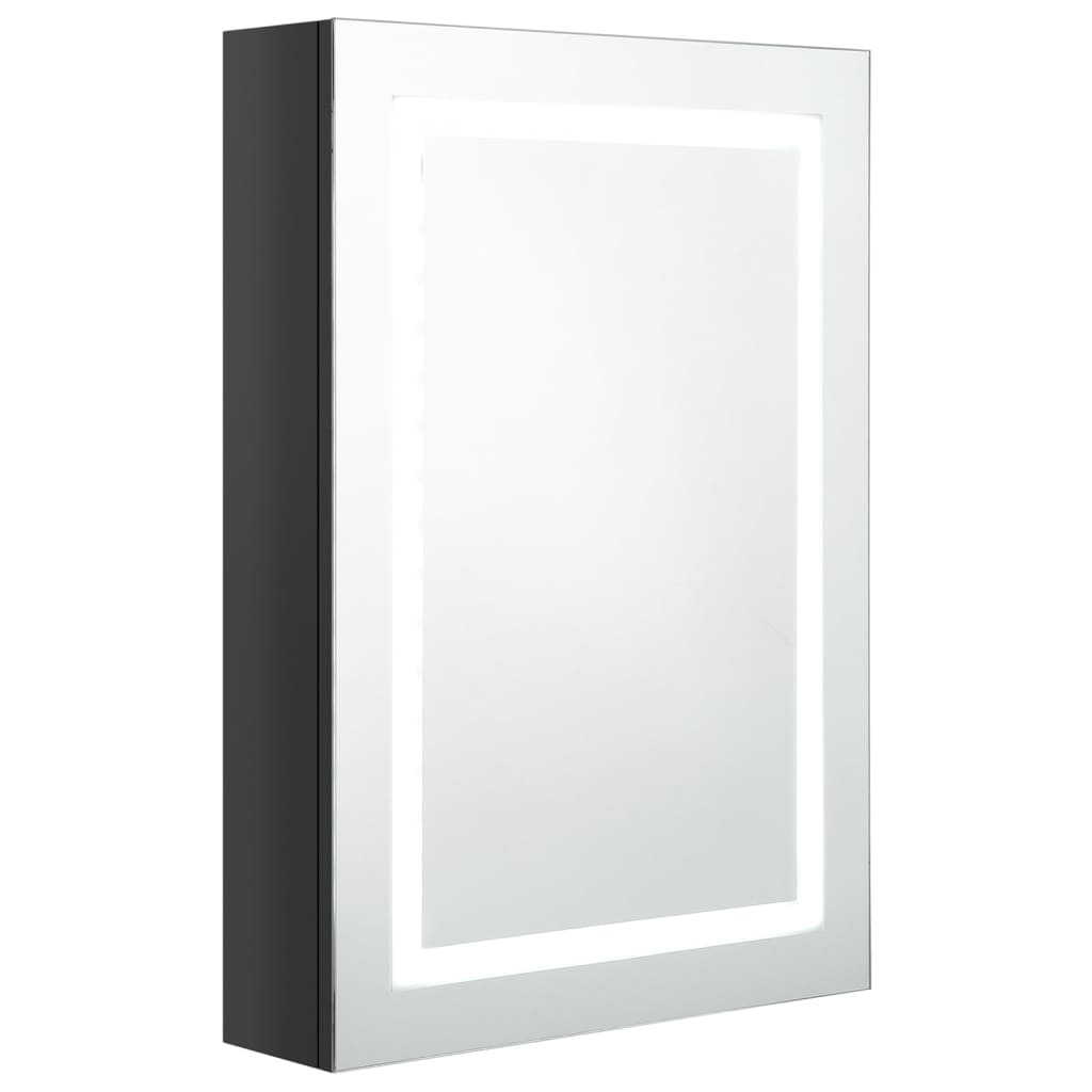 vidaXL Badkamerkast met spiegel en LED 50x13x70 cm betongrijs