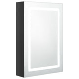 vidaXL Badkamerkast met spiegel en LED 50x13x70 cm betongrijs