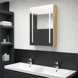 vidaXL Badkamerkast met spiegel en LED 50x13x70 cm