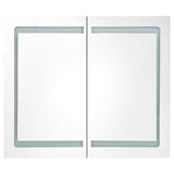 vidaXL Badkamerkast met spiegel en LED 80x12x68 cm betongrijs