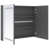 vidaXL Badkamerkast met spiegel en LED 80x12x68 cm betongrijs