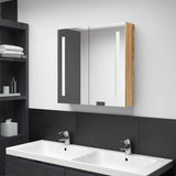 vidaXL Badkamerkast met spiegel en LED 50x13x70 cm