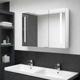 vidaXL Badkamerkast met spiegel en LED 50x13x70 cm